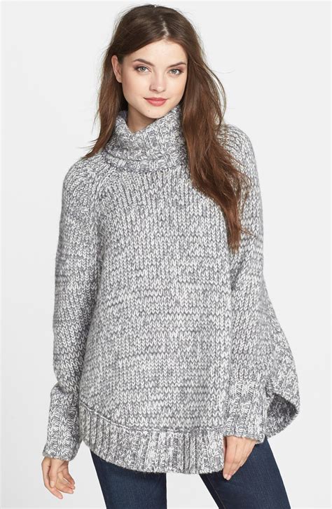 michael kors cable knit poncho sweater|michael kors women's turtleneck.